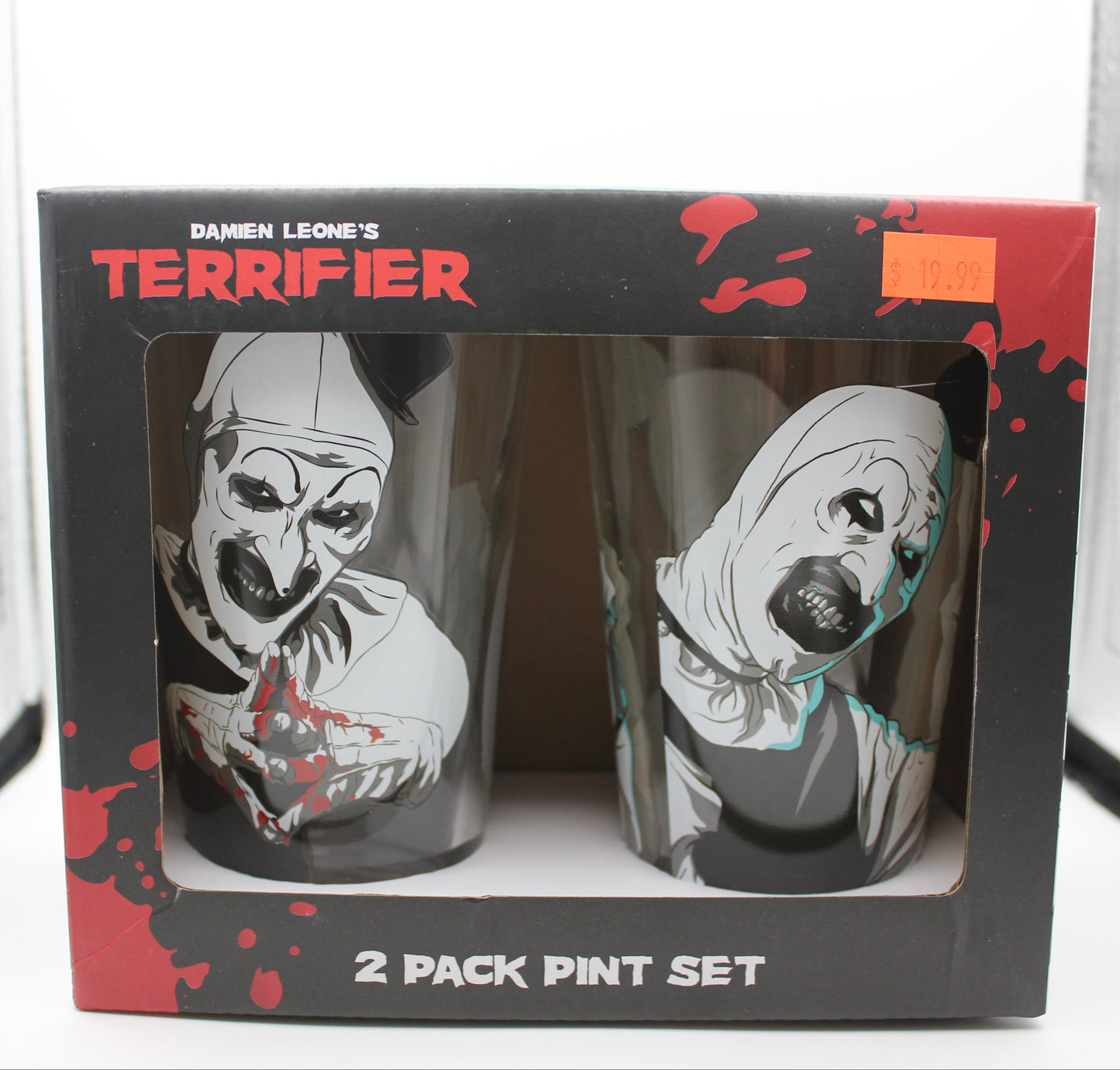 Terrifier Art the Clown 2-Pack Pint Glass Set