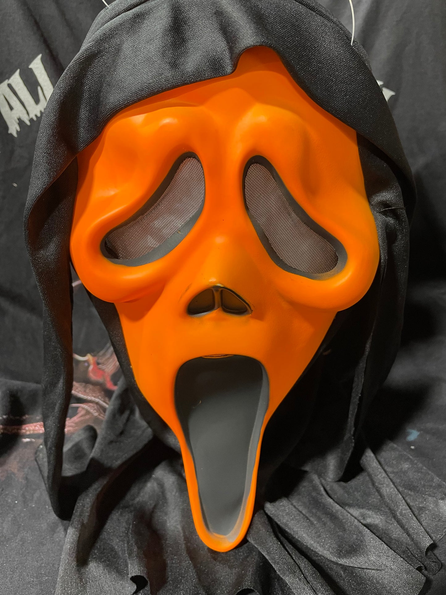 GHOSTFACE FLUORESCENT ORANGE MASK
