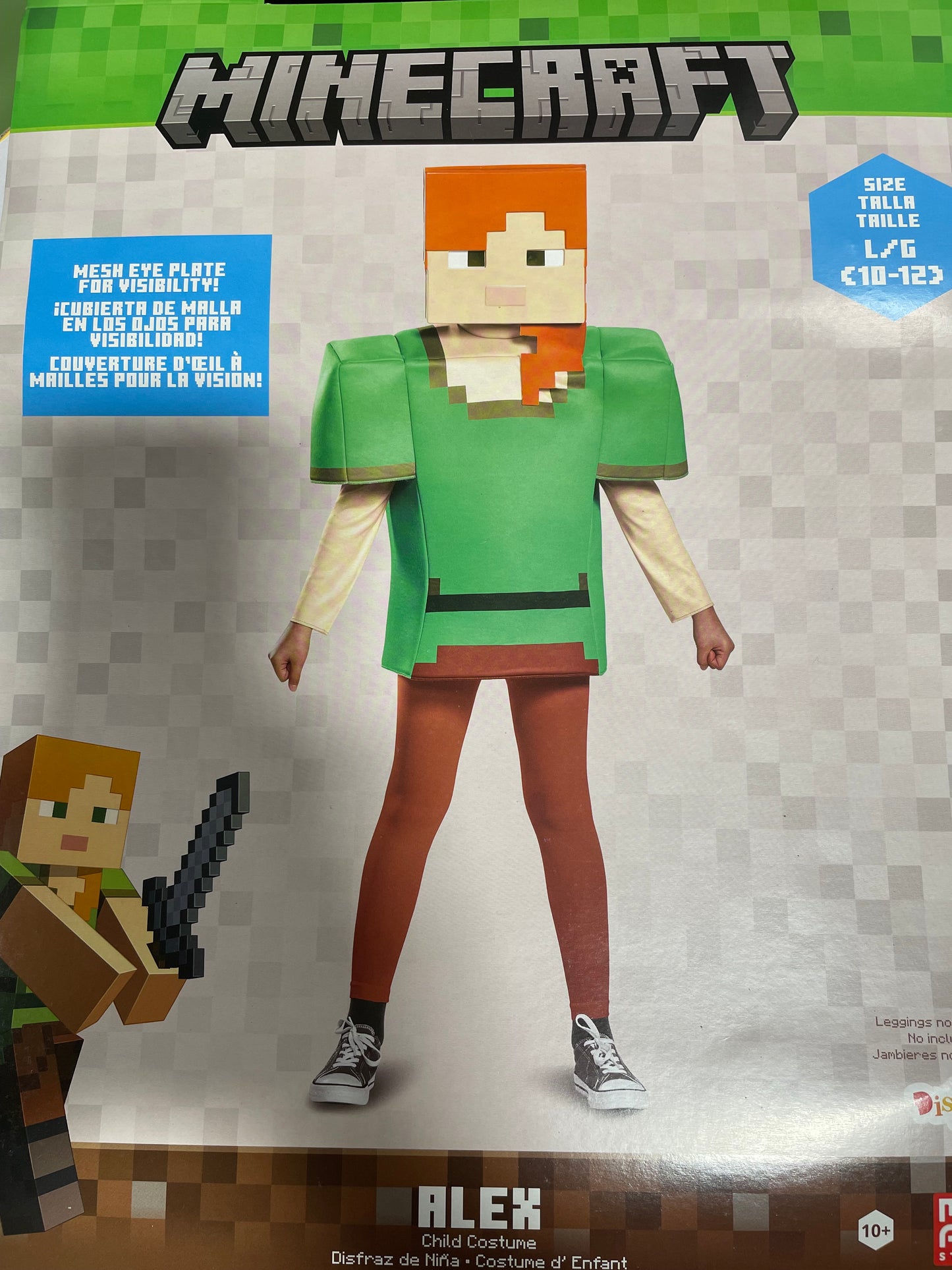 MINECRAFT ALEX CHILDREN COSTUME