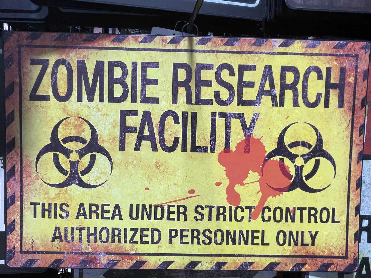 ZOMBIE RESEARCH FACILITY SIGN