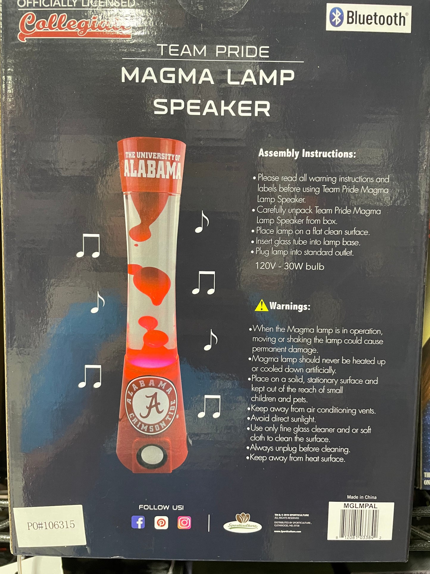 ALABAMA MAGMA LAMP SPEAKER