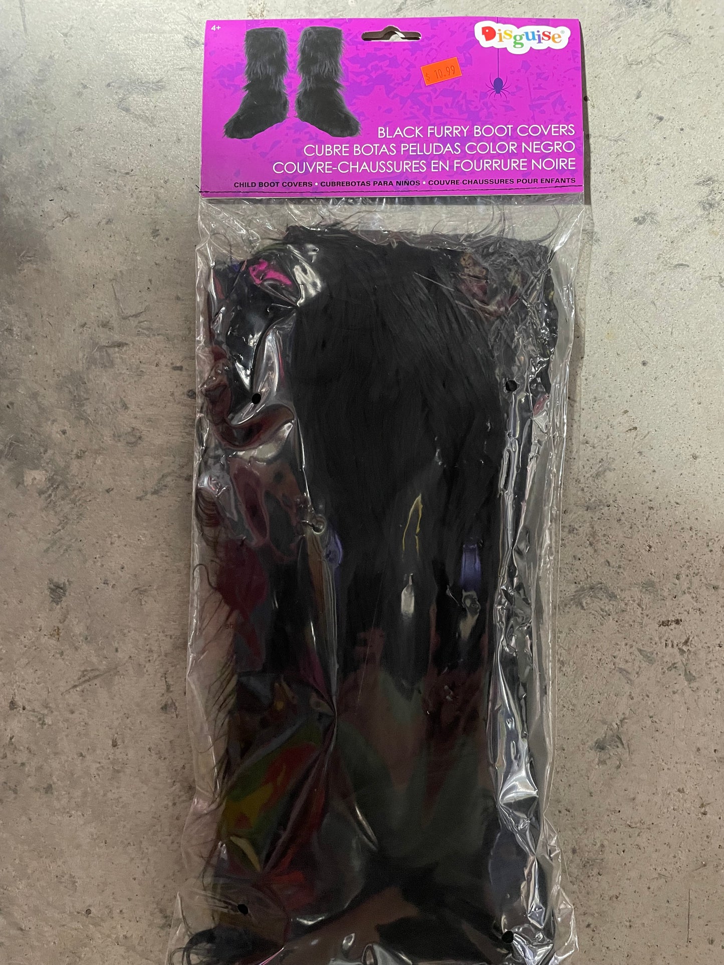 BLACK FURRY BOOT COVERS