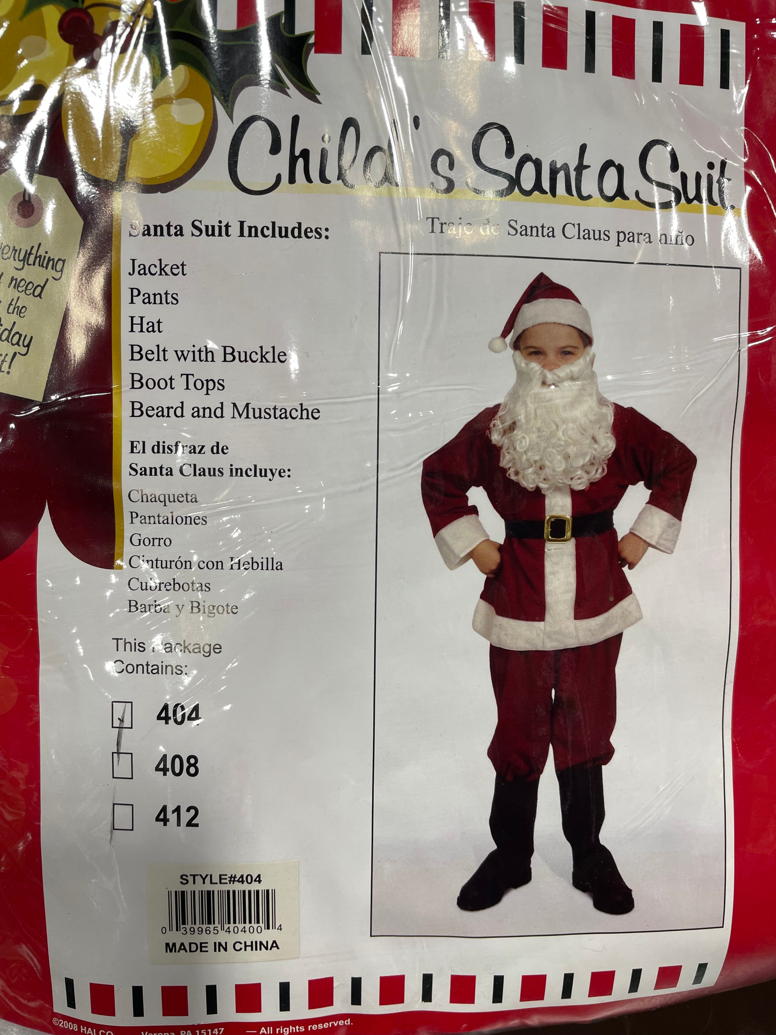 Child's Santa Suit All Star Halloween — free download