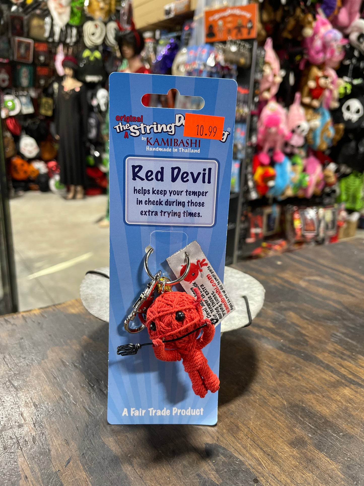 RED DEVIL STRING DOLL GANG KEYCHAIN