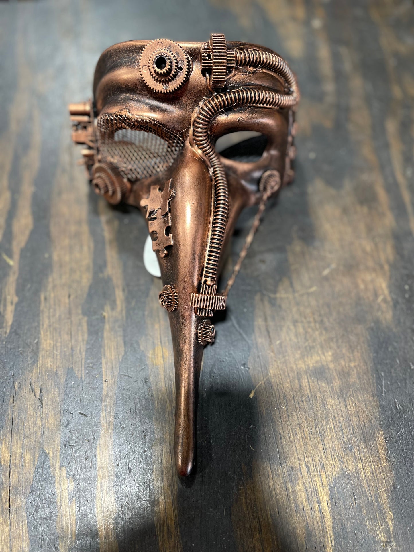 STEAMPUNK SKULL MASK GOLD