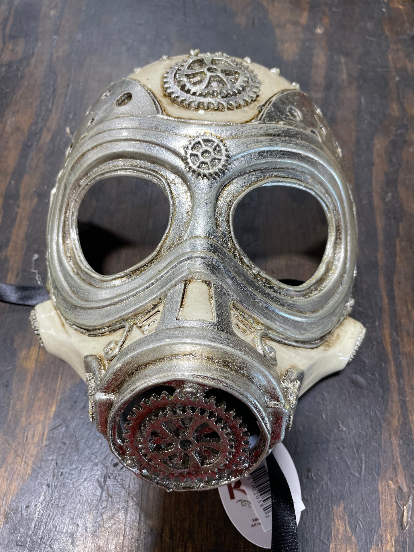 SILVER STEAMPUNK GAS MASK