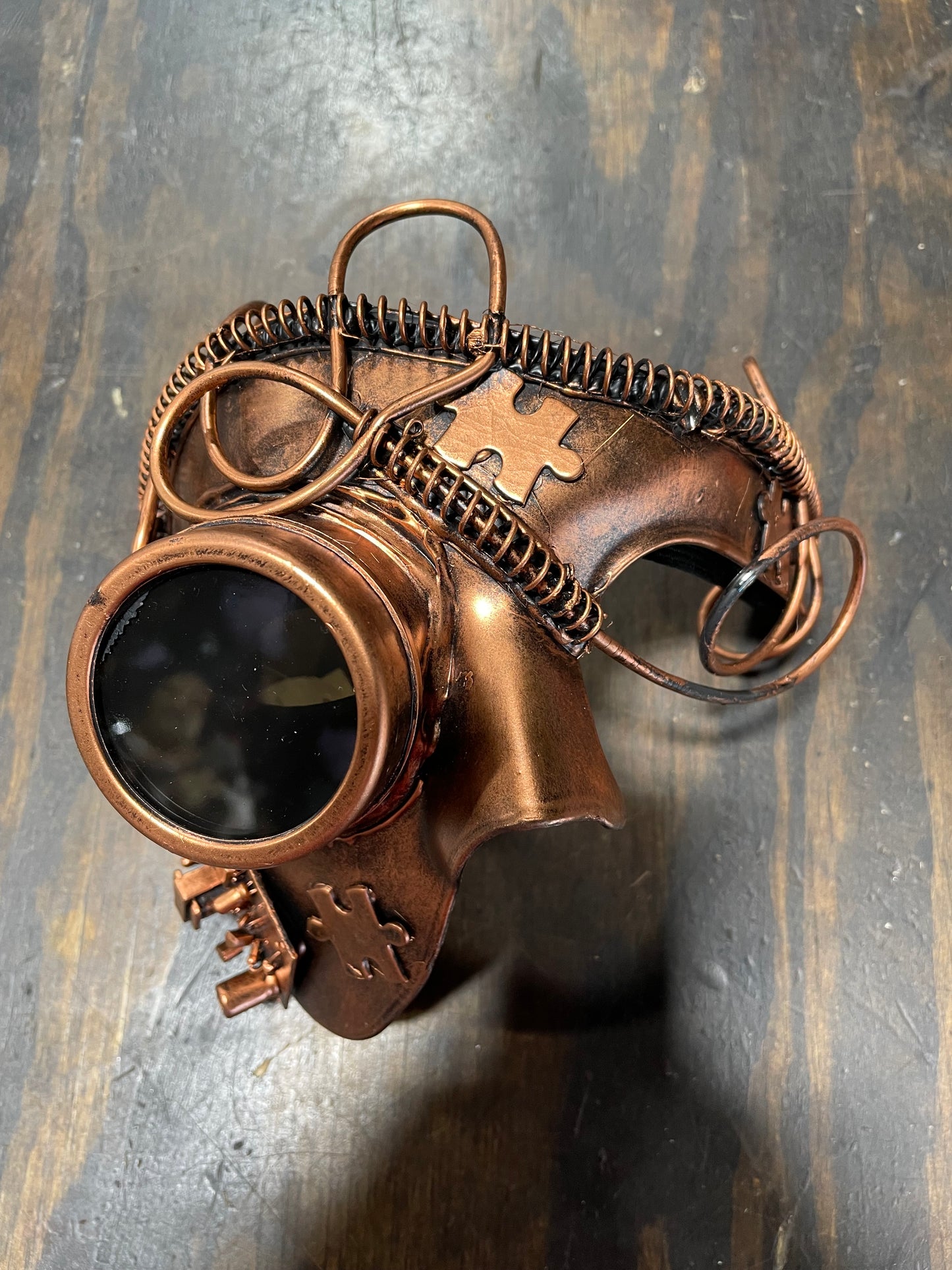 BRONZE COIL STEAMPUNK MASK