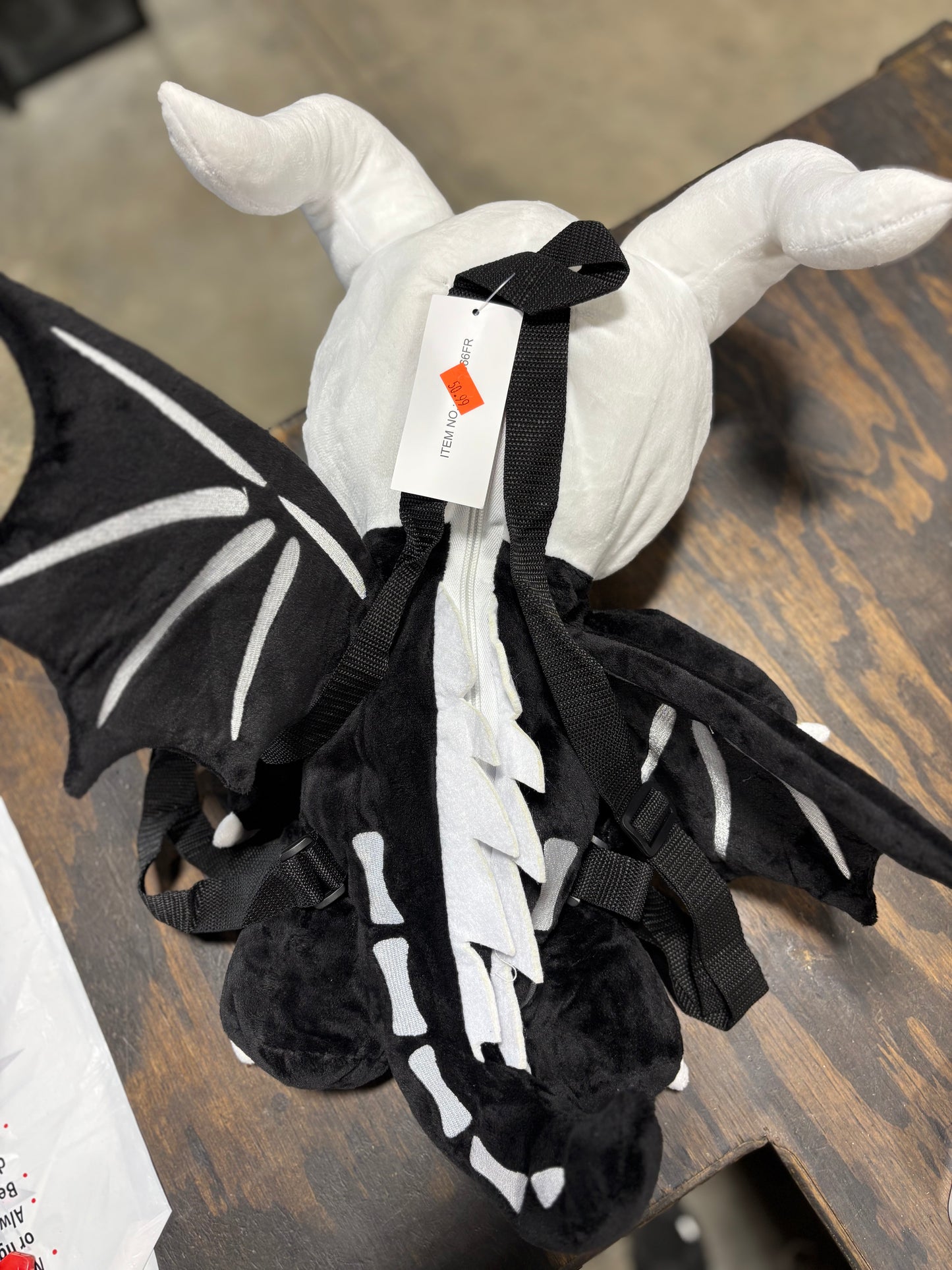 PLUSH SKELETON DRAGON BACKPACK