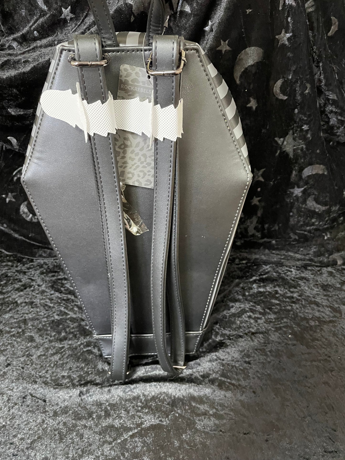Rock Rebel Striped Coffin Backpack