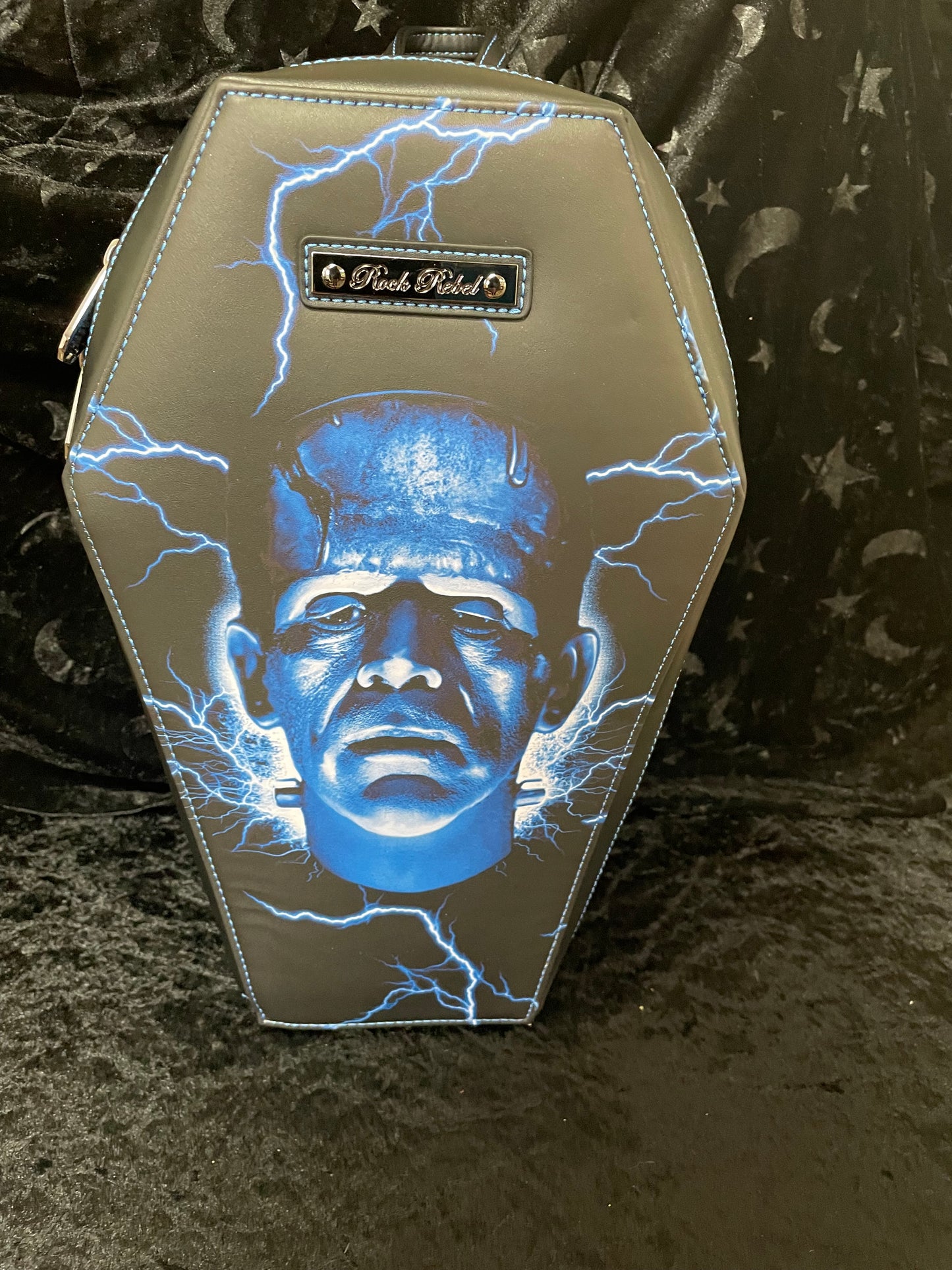 Rock Rebel Frankenstein Coffin Backpack