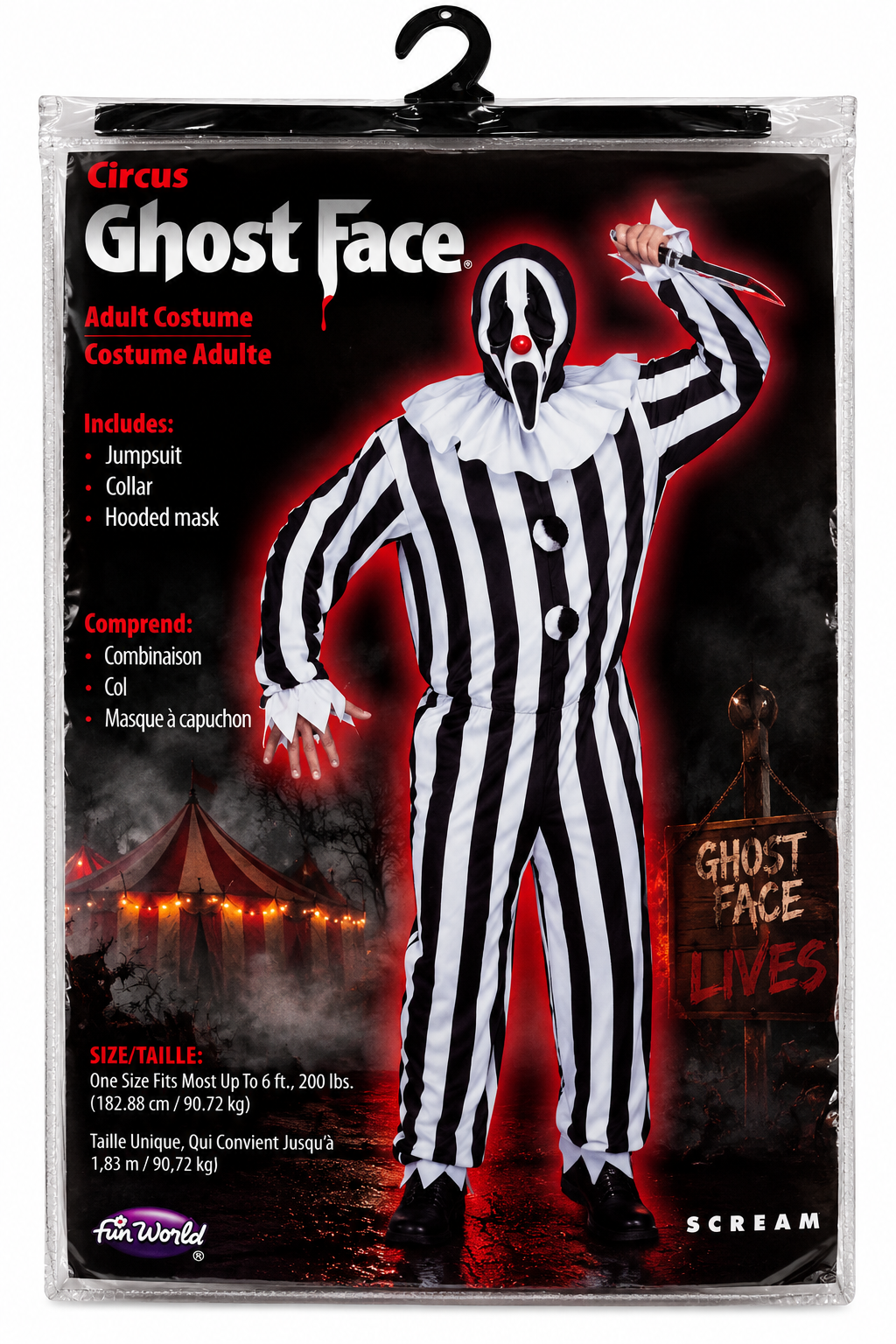 Circus Ghost Face Adult Costume