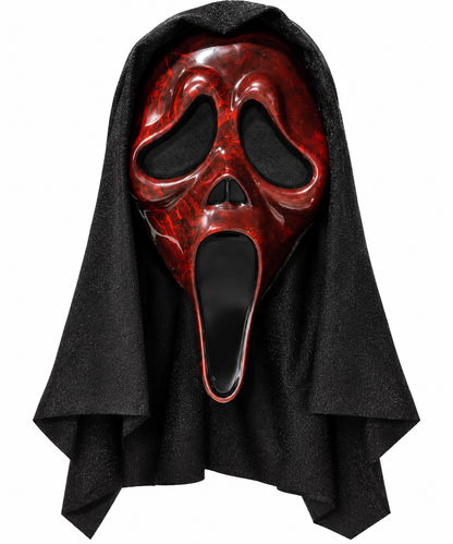Ghost Face Marbled Mask (Red)