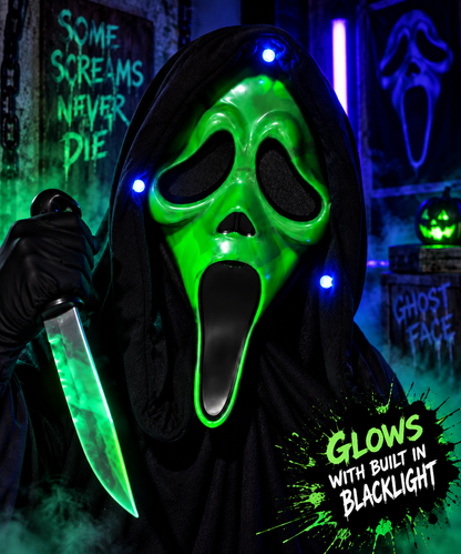 Ghost Face Blacklight Mask (Green)