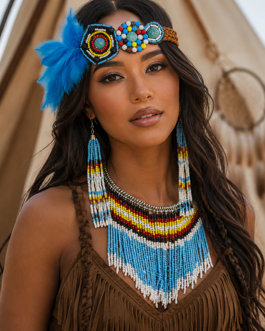 Beaded Fringe Costume Accessory Set