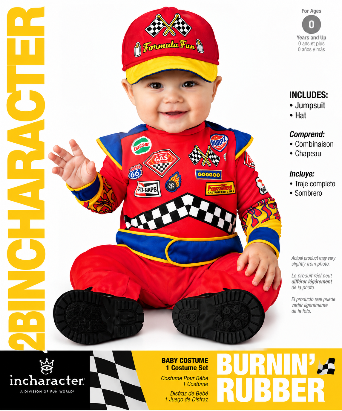 Burnin’ Rubber Baby Race Car Driver Costume (12/18 Months)