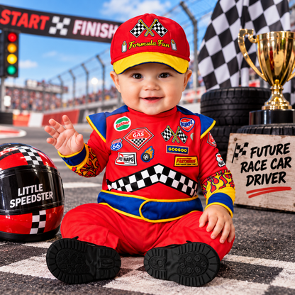Burnin’ Rubber Baby Race Car Driver Costume (12/18 Months)