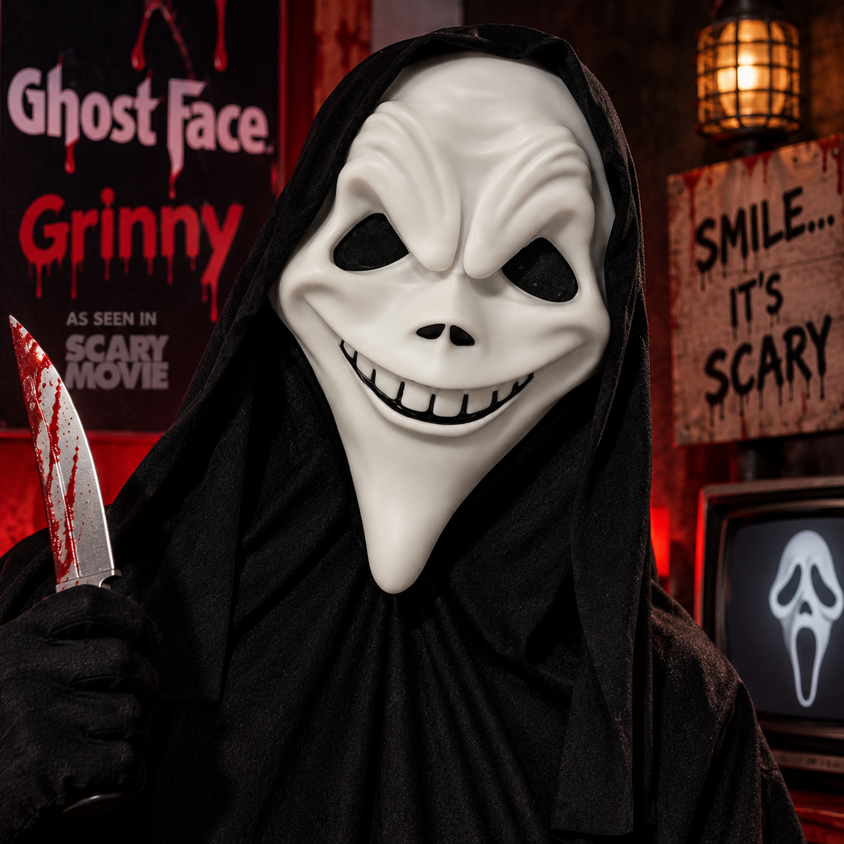 Ghost Face Grinny Spoof Mask