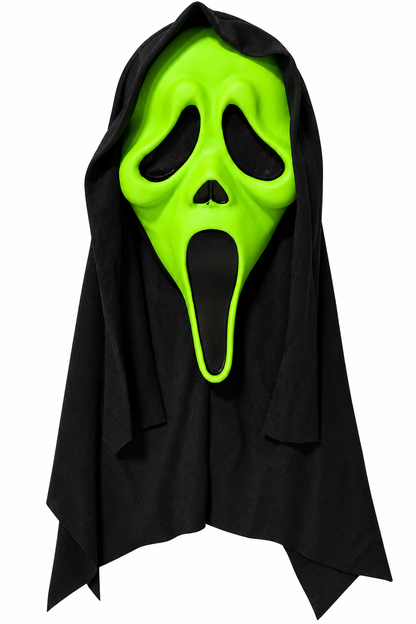 Ghost Face Fluorescent Green Mask