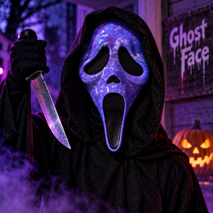Ghost Face Marbled Mask (Purple)