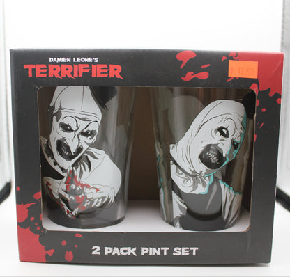 Terrifier Art the Clown 2-Pack Pint Glass Set