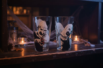 Terrifier Art the Clown 2-Pack Pint Glass Set