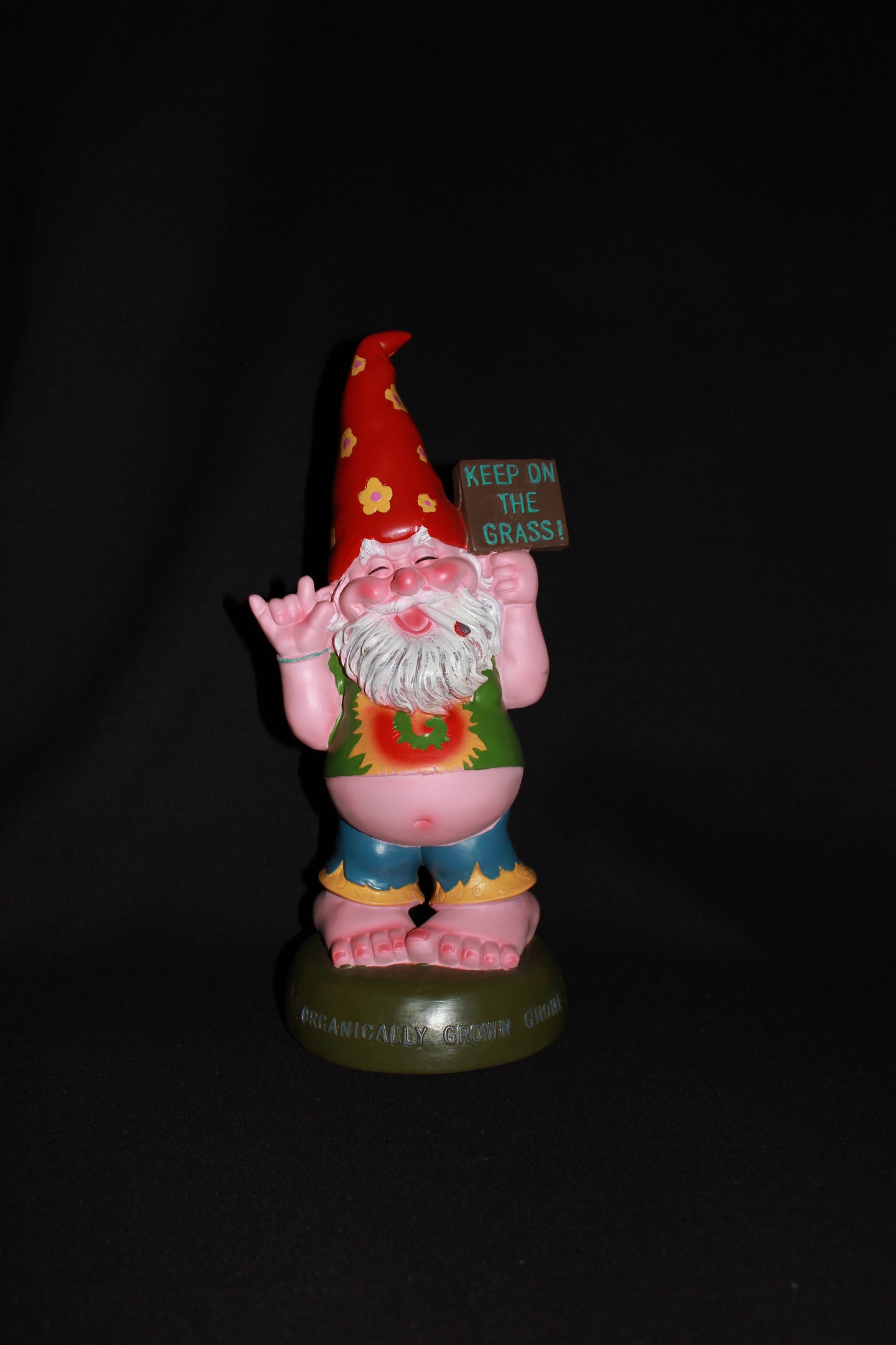 Keep On The Grass Hippie Garden Gnome