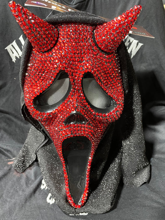 GHOSTFACE DEVIL FACE BLING MASK