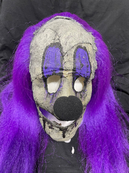 PURPLE HAIR CUSTOM CLOWN MASK