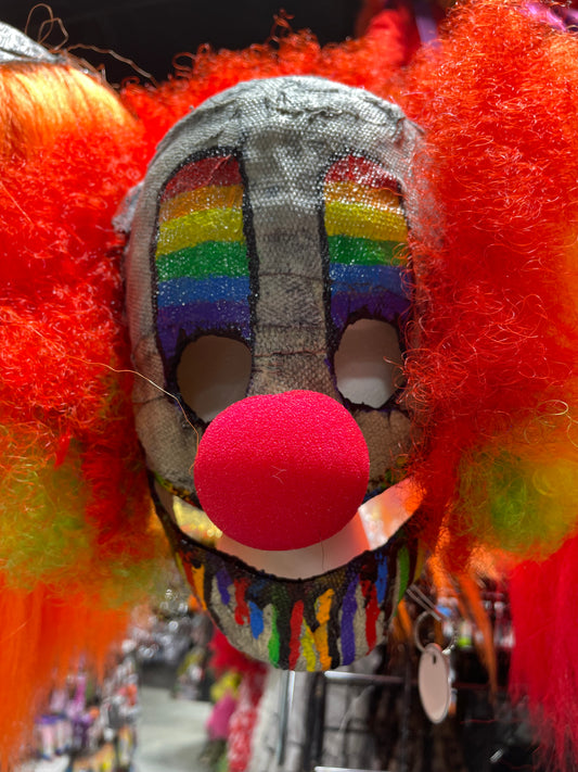 RAINBOW HAIR CUSTOM CLOWN MASK
