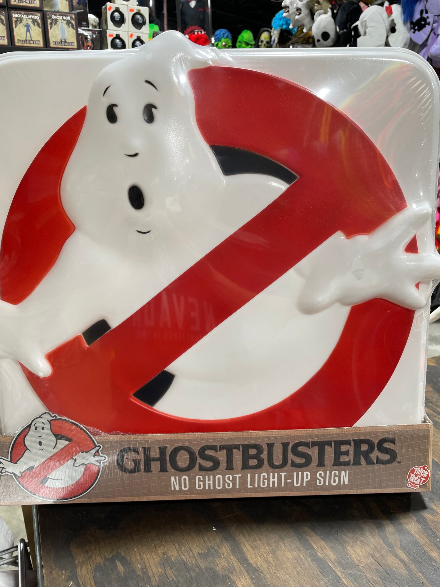 GHOSTBUSTER NO GHOST LIGHT-UP SIGN
