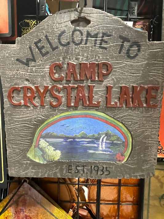 WELCOME TO CAMP CRYSTAL LAKE SIGN