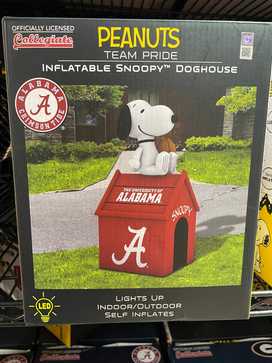 TEAM PRIDE ALABAMA PEANUTS INFLATABLE SNOOPY DOGHOUSE