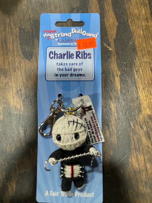 THE STRING DOLL GANG CHARLIE RIBS KEYCHAIN
