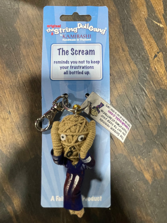 THE STRING DOLL GANG THE SCREAM KEYCHAIN