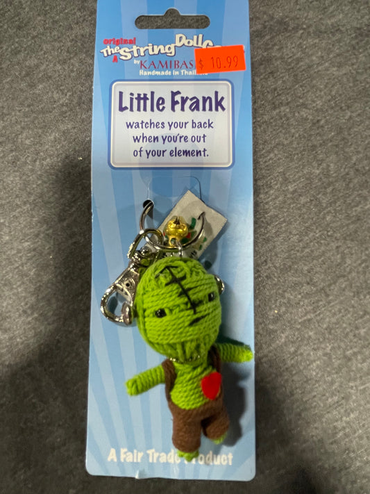 THE STRING DOLL GANG LITTLE FRANK (GREEN) KEYCHAIN
