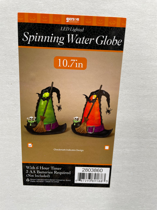 SPINNING WATER GLOBE (WITCH HAT)