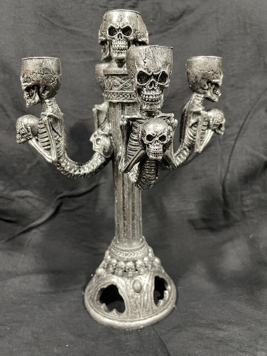 SKELETON SKULL CANDLEABRA