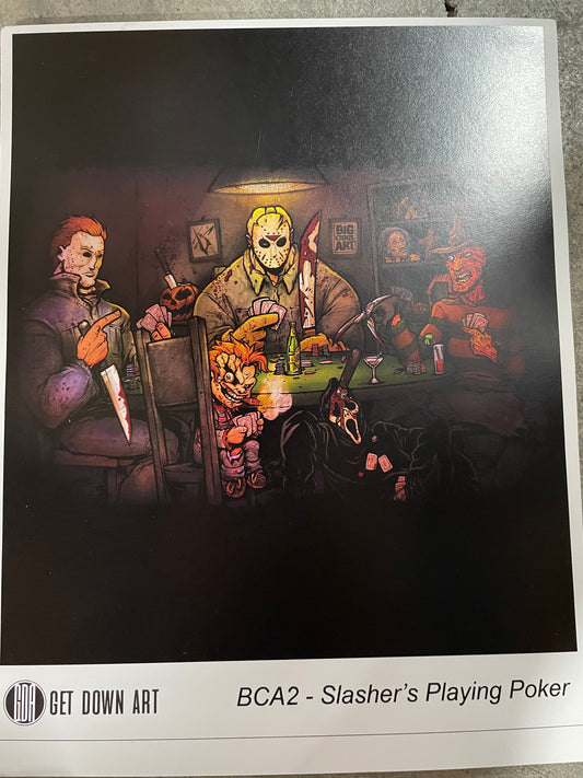 SLASHERS PLAYING POKER TEE SHIRTS
