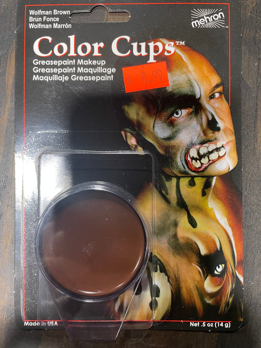 MEHRON WOLFMAN BROWN COLOR CUP MAKEUP