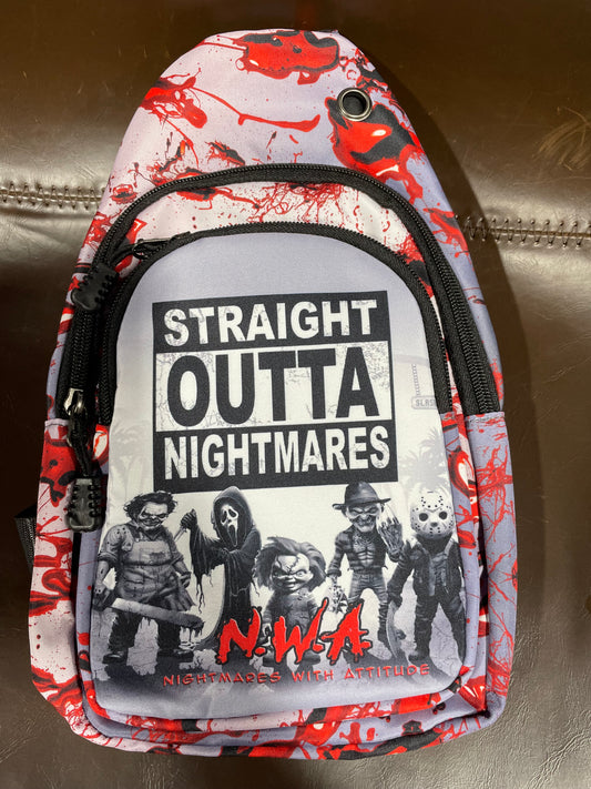 STRAIGHT OUTTA NIGHTMARES SLING BAG