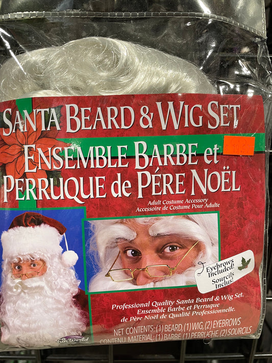 SANTA BEARD AND WIG SET