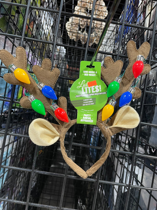 Fuzzy Flashing Jumbo Bulb Antlers
