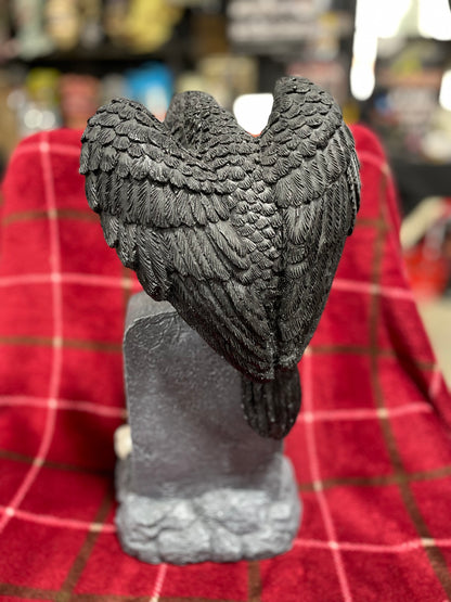 REST IN PIECES W/ CROW FIGURINE