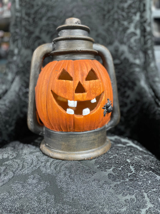 PUMPKIN LANTERN FIGURINE