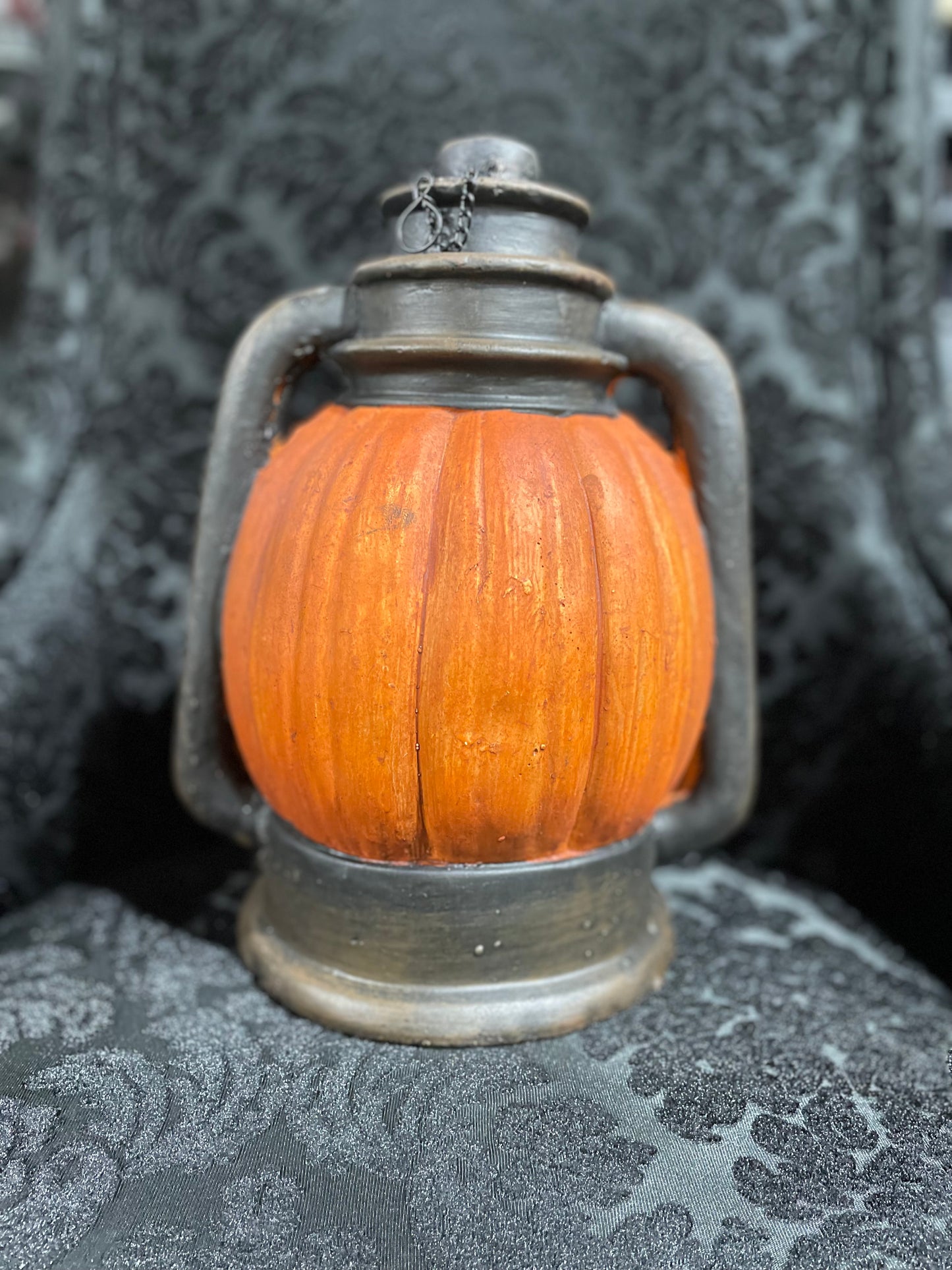 PUMPKIN LANTERN FIGURINE
