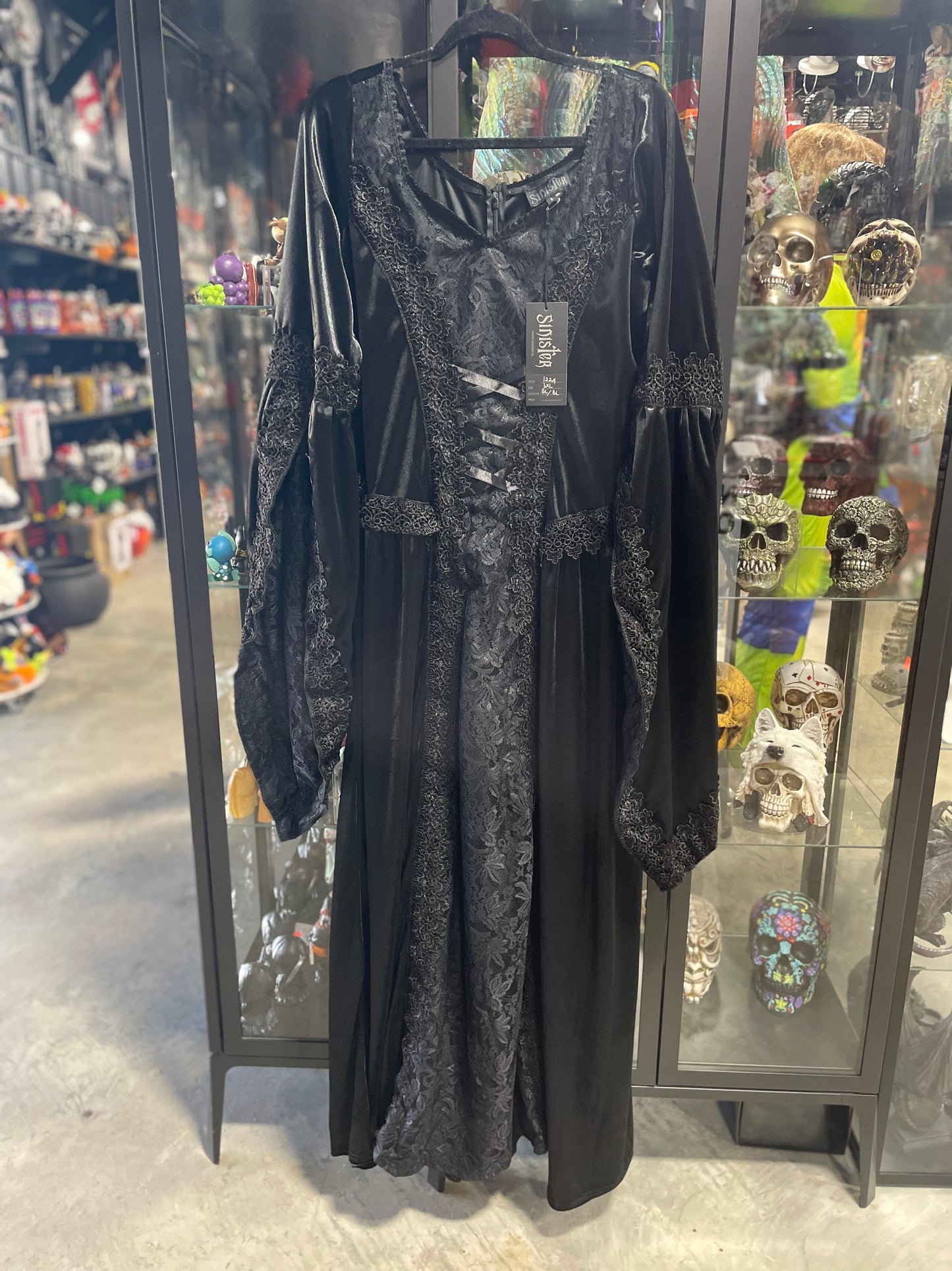 SINISTER LONG BLACK DRESS