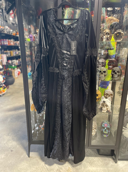 SINISTER LONG BLACK DRESS