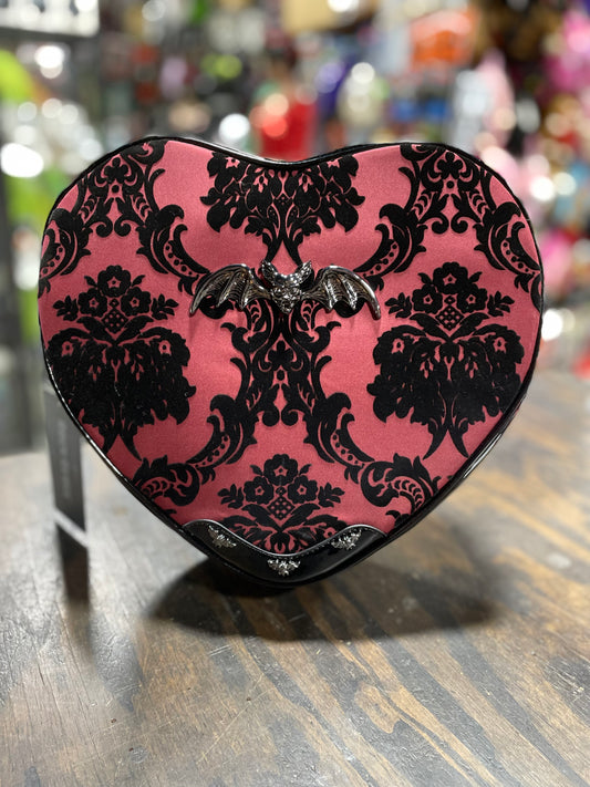 ROCK REBEL RED HEART SHAPED POCKET BOOK