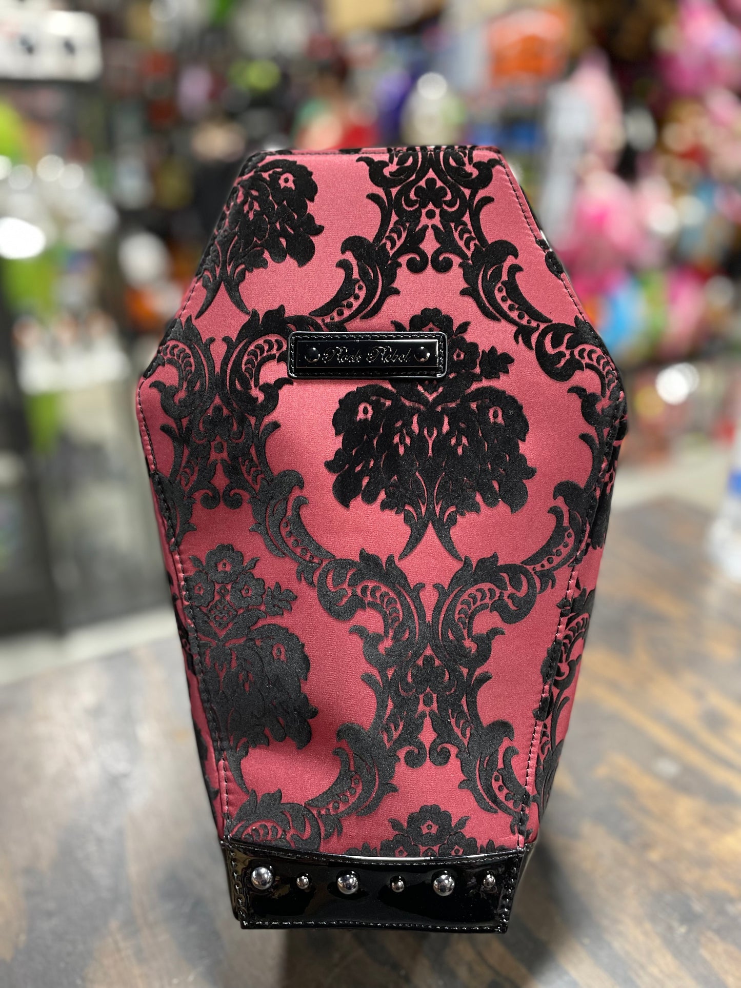 ROCK REBEL RED COFFIN PURSE