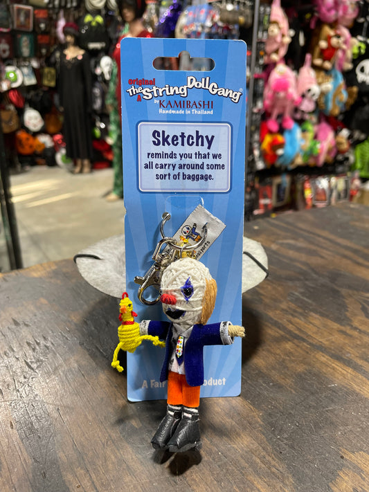 SKETCHY STRING DOLL GANG KEYCHAIN